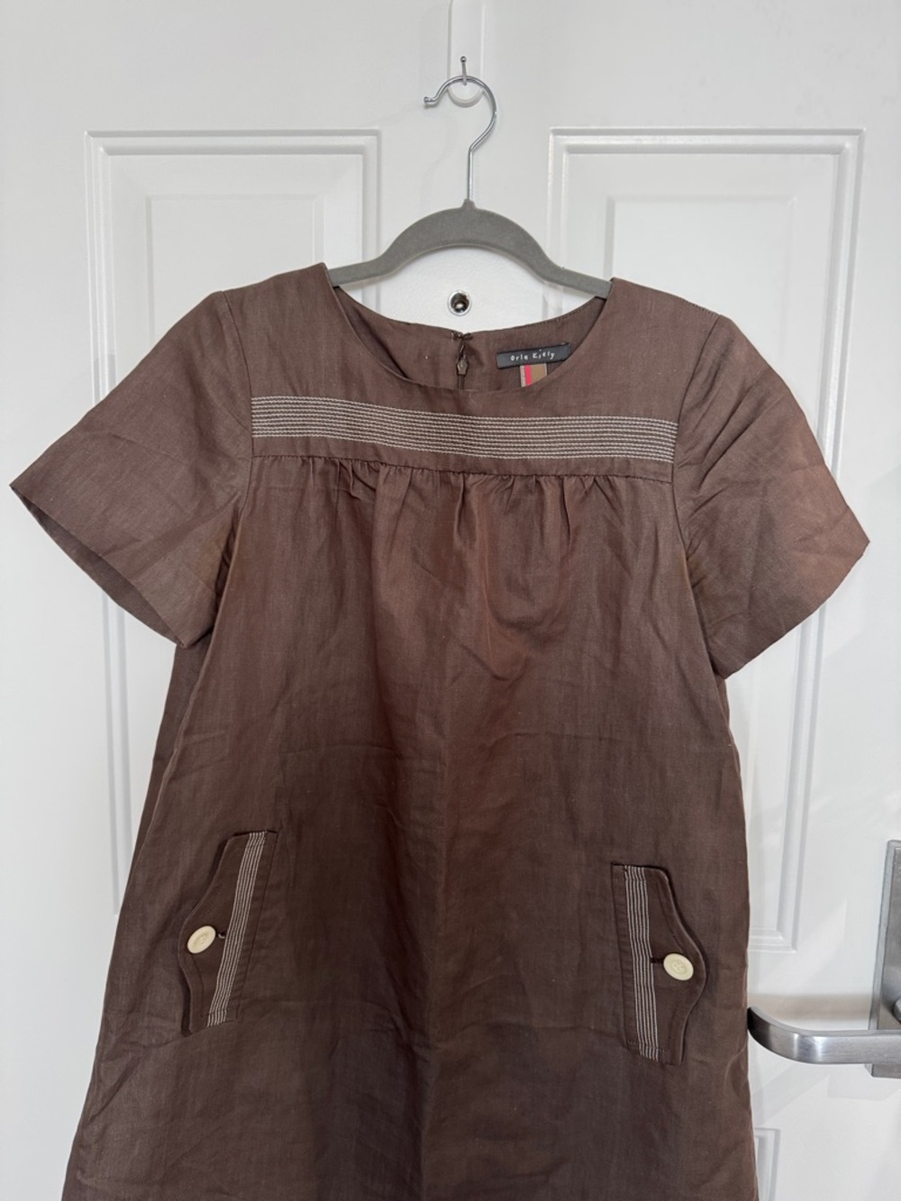 Orla Kiely Brown Short-Sleeve Dress - Picture 5 of 10